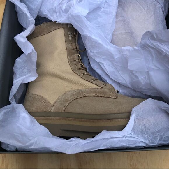 New All Saints Beth Suede Combat Boots Women’s Size 10 - Picture 9 of 11